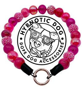 Magenta Glitz Bead Collar