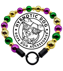 🟧 19" Slip On (Black O-Ring) Mardi Gras ✨ Bead Collar - PRE-MADE/FINAL SALE