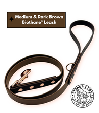 Load image into Gallery viewer, Medium &amp; Dark Brown Biothane Leash ◻️