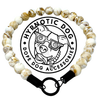 Load image into Gallery viewer, Medium White Mocha Swirl Acrylic Bead Collar