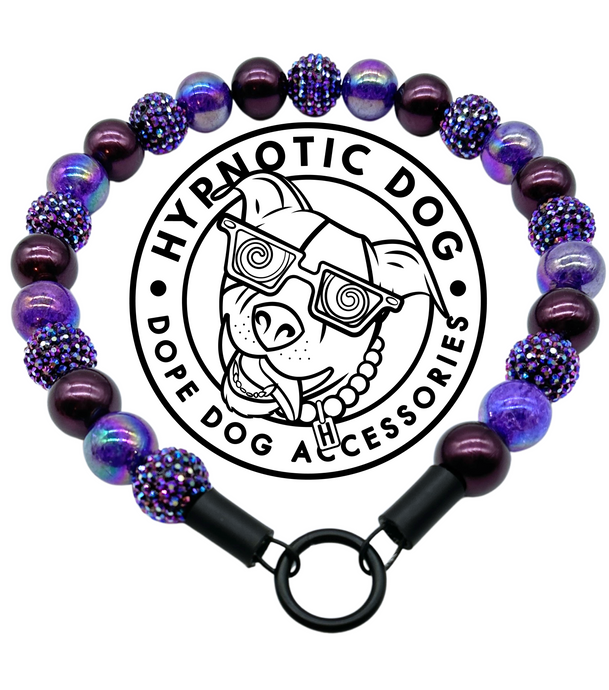 Midnight Purple Glam Bead Collar