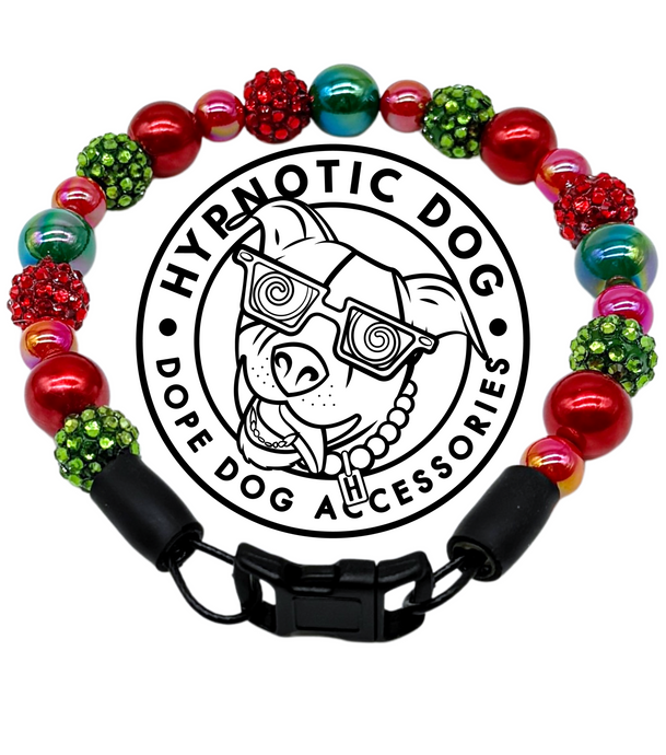 Mistletoe Glam MINI Glam Collar [Small Dog/Cat Bead Collar]
