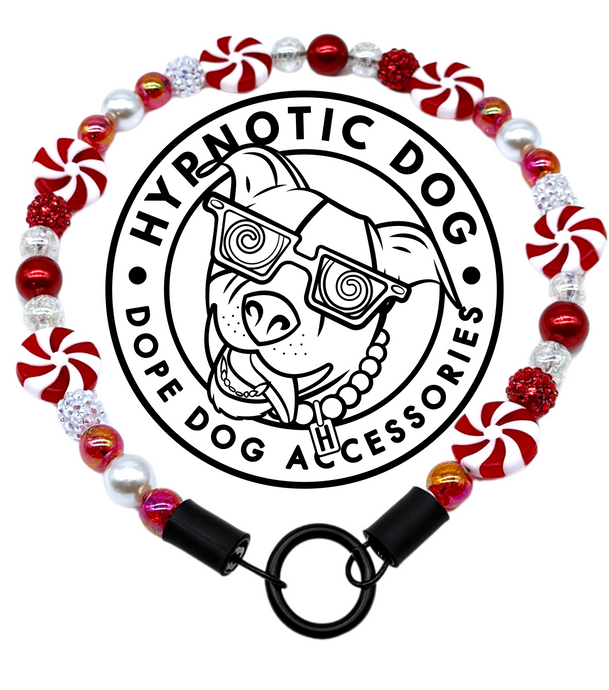 Peppermint Swirl Bead Collar