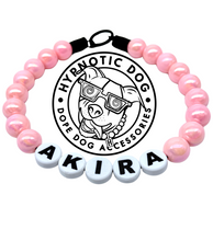Load image into Gallery viewer, PERSONALIZED Blush Pink Acrylic + Letters Bead Collar