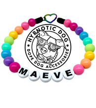 Load image into Gallery viewer, PERSONALIZED Boho Rainbow Acrylic + Letters Bead Collar