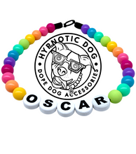 Load image into Gallery viewer, PERSONALIZED Boho Rainbow Acrylic + Letters Bead Collar
