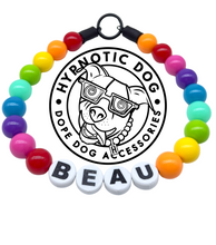 Load image into Gallery viewer, PERSONALIZED Classic Rainbow 🌈 Acrylic + Letters Bead Collar