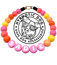 Load image into Gallery viewer, PERSONALIZED Sweet Tart Acrylic + Letters Bead Collar
