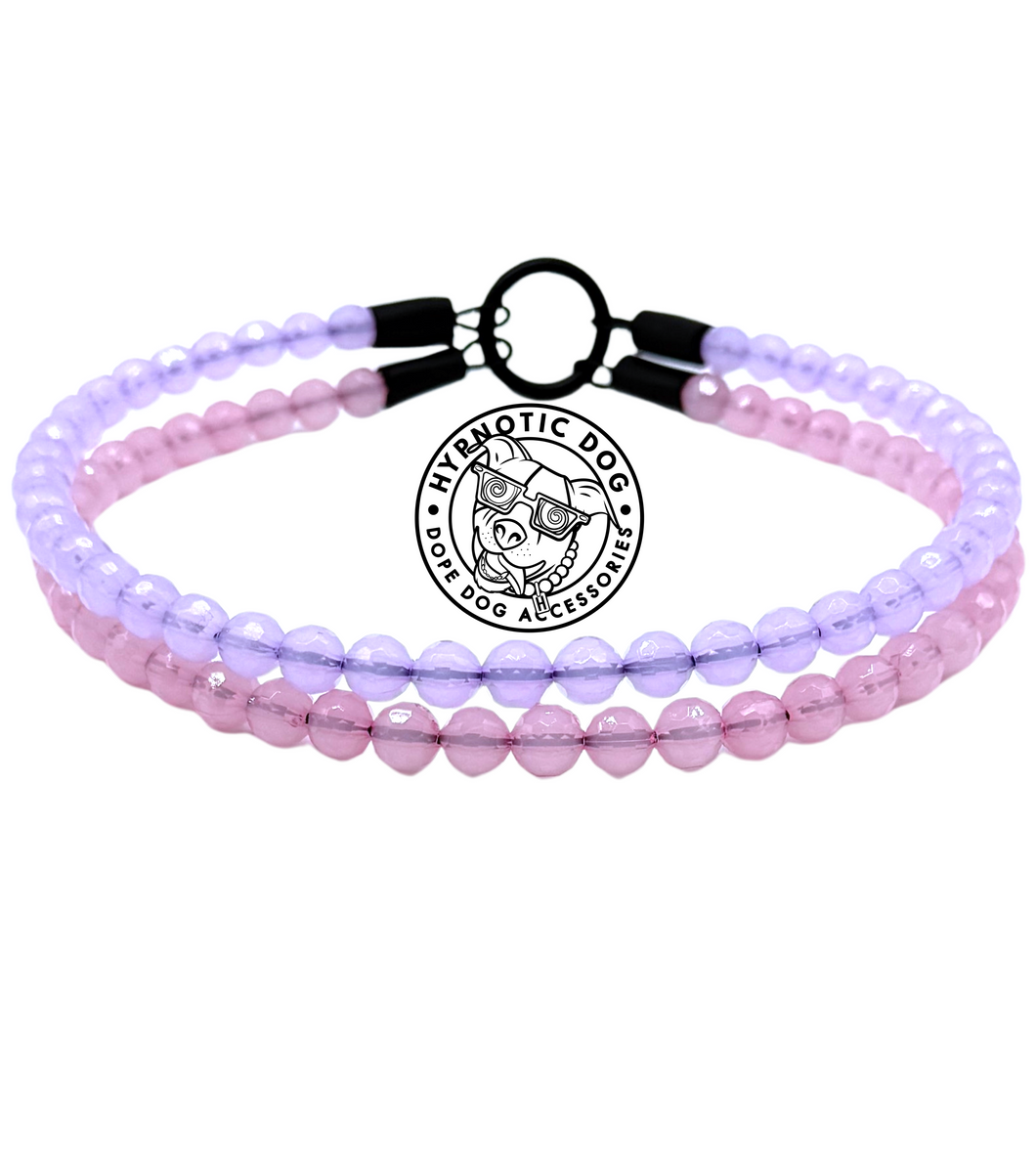 XS Pink & Purple Jewel Duplo Acrylic Bead Collar