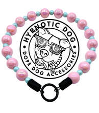 Load image into Gallery viewer, 🟧 19&quot; Slip On (Black O-Ring) Pink &amp; Blue Candy Pop Bead Collar - PRE-MADE/FINAL SALE