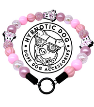 Load image into Gallery viewer, Pink Ghost Glam Bead Collar