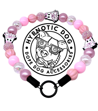 Pink Ghost Glam Bead Collar