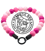 Load image into Gallery viewer, 🟧 15.5&quot; Slip On (Rainbow Martingale Chain) Pink Ombre Acrylic Bead Collar - PRE-MADE/FINAL SALE