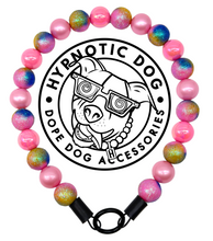 Load image into Gallery viewer, Bubblegum Pink Glitter Prism Bead Collar