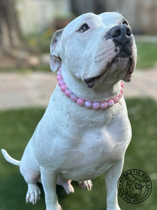 Pink Waves Resin Bead Collar