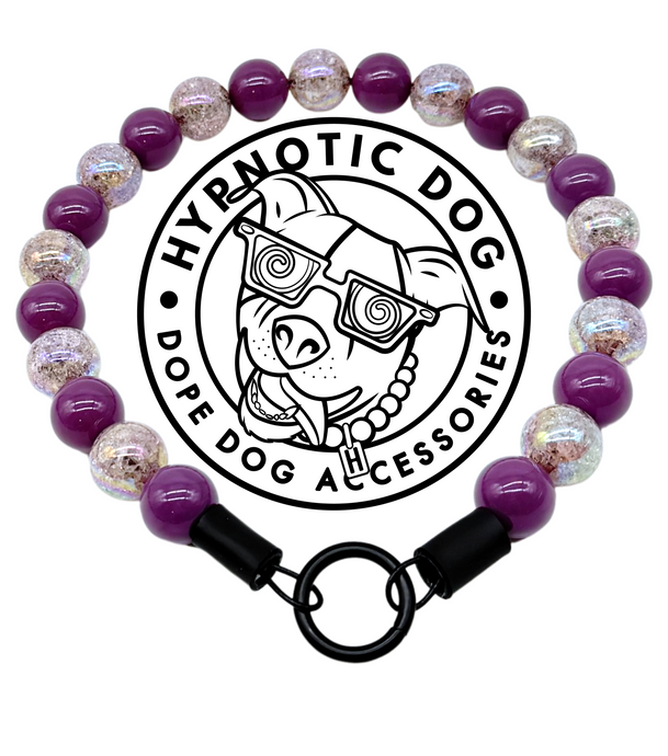 Plum Crackle Acrylic Bead Collar