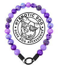 Load image into Gallery viewer, Purple Glitter Skull Bead Collar