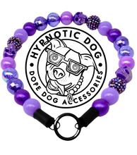 Load image into Gallery viewer, Purple Glitter Skull Bead Collar