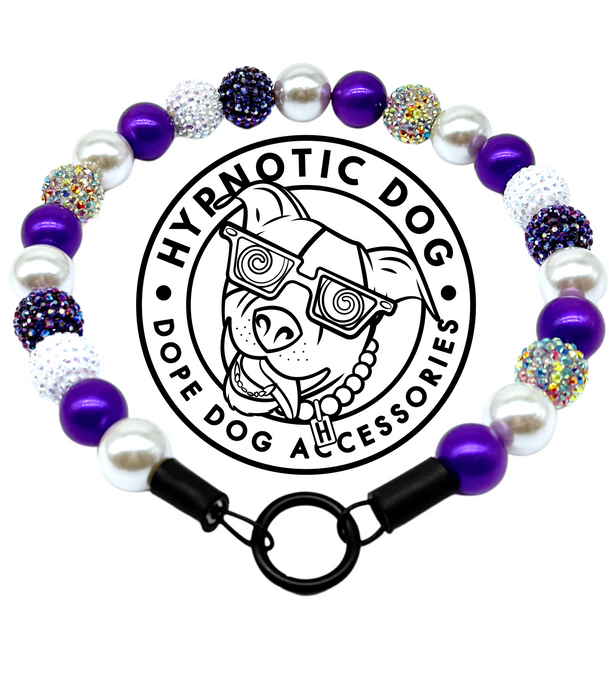 Purple Glitz Bead Collar
