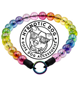 🟧 22" Slip On (Rainbow O-Ring) Rainbow Jellyfish Bead Collar - PRE-MADE/FINAL SALE