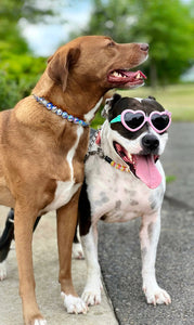 Blue Twist Glow Bead Collar