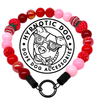 Load image into Gallery viewer, 🟧 19&quot; Slip On (Rose Gold HEART Ring) Strawberry Shortcake Bead Collar - PRE-MADE/FINAL SALE