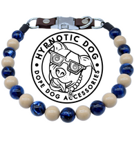 Load image into Gallery viewer, Tan &amp; Navy Acrylic Bead Collar