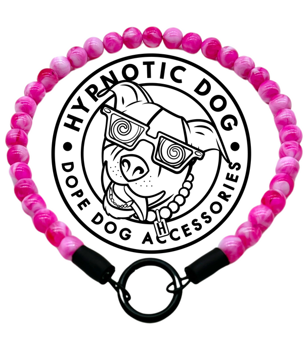 XS Hot Pink Clouds Bead Collar