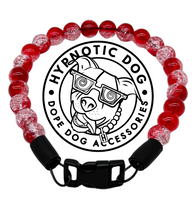 Load image into Gallery viewer, XS Red Lava Crackle Single Strand Acrylic Bead Collar [Small Dog/Cat Collar]