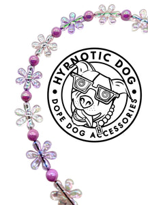 Pink & Purple Crystal Flowers 🌸 Acrylic Bead Collar