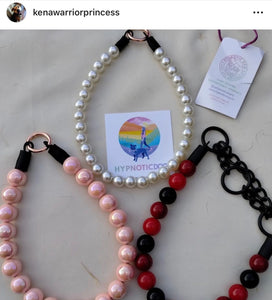 Peach Shine Acrylic Bead Collar