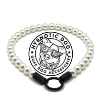 Load image into Gallery viewer, Mini White Pearl Single Strand Acrylic Bead Collar