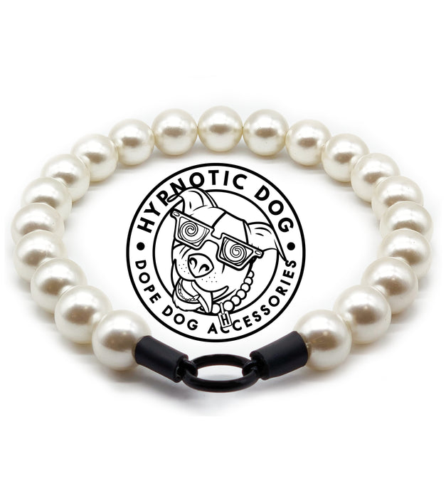 JUMBO Chunky White Pearls Acrylic Bead Collar [Scuffed] - Sale