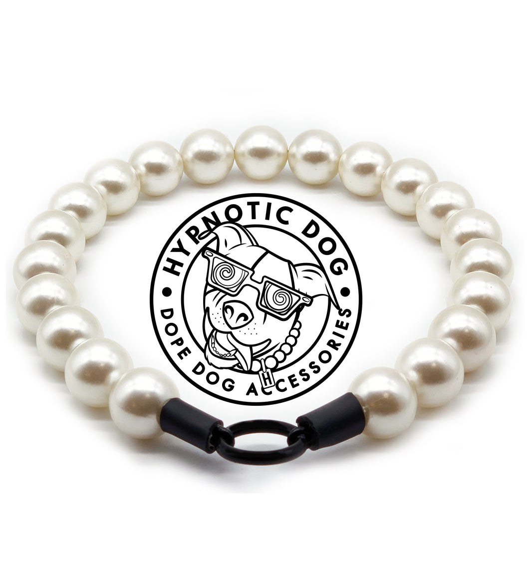 JUMBO Chunky White Pearls Acrylic Bead Collar [Scuffed] - Sale