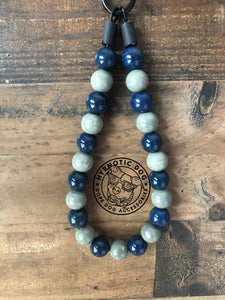 Blue Smoke Ceramic Bead Collar