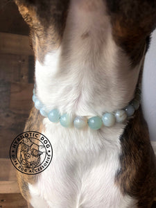 Sky Blue Agate Semi-precious Gem Bead Collar [Decorative Only]