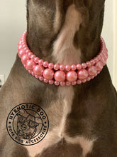 Load image into Gallery viewer, Baby Pink Pearl Triplo Acrylic Bead Collar