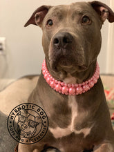 Load image into Gallery viewer, Baby Pink Pearl Triplo Acrylic Bead Collar