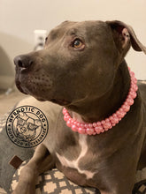 Load image into Gallery viewer, Baby Pink Pearl Triplo Acrylic Bead Collar