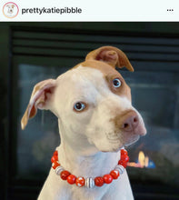 Load image into Gallery viewer, 🟧 21" Slip On (Black O-Ring) Valentine's Signature Bead Collar - PRE-MADE/FINAL SALE