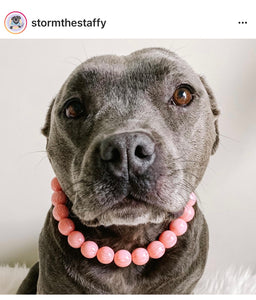 Pink Waves Resin Bead Collar