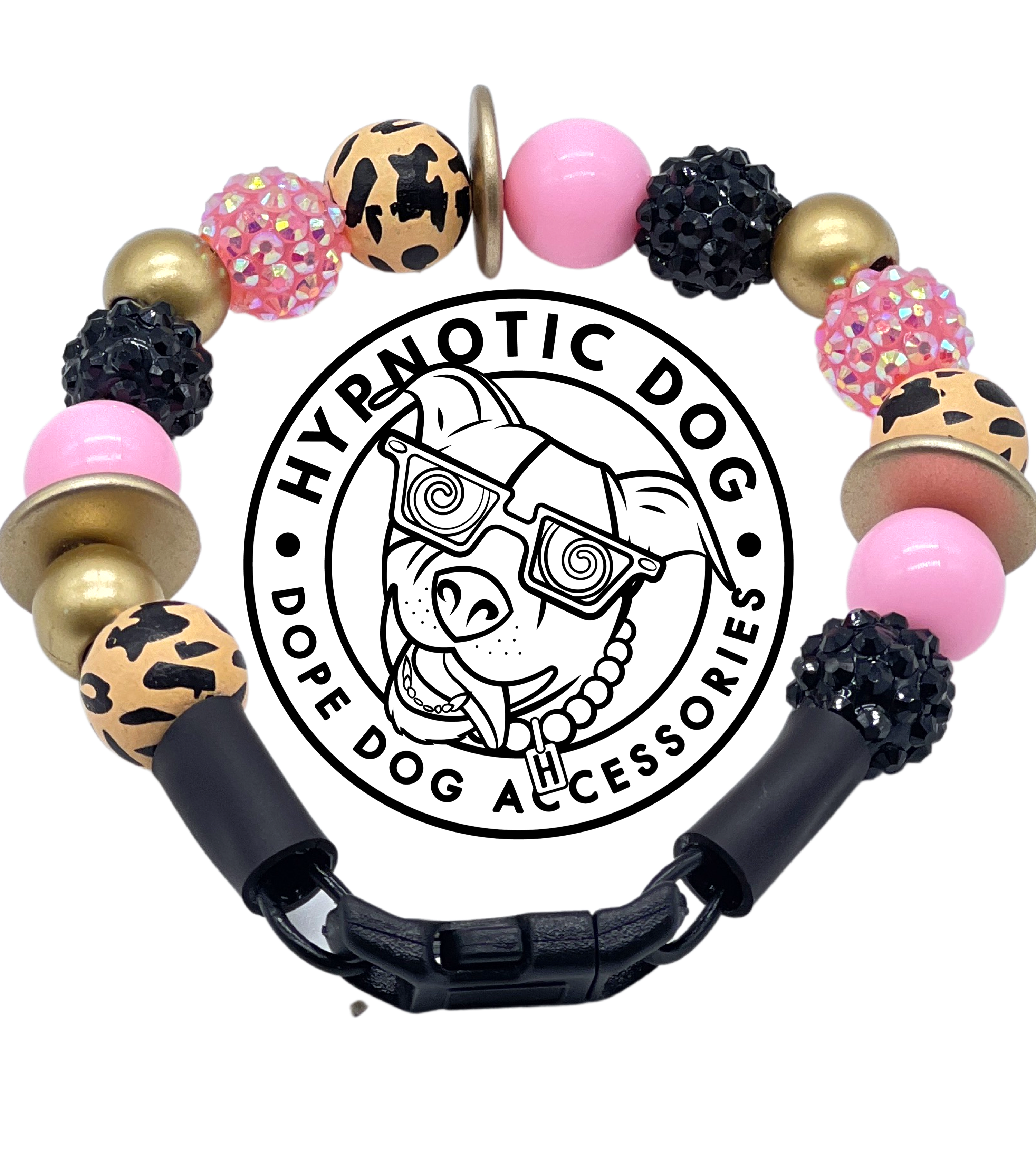 くまʕ•ᴥ•ʔ Pink Midnight Safari MINI [Small Dog/Cat Bead Collar