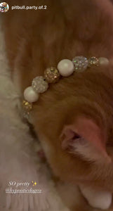 Pop the Bubbly MINI Glam Collar [Small Dog/Cat Bead Collar]