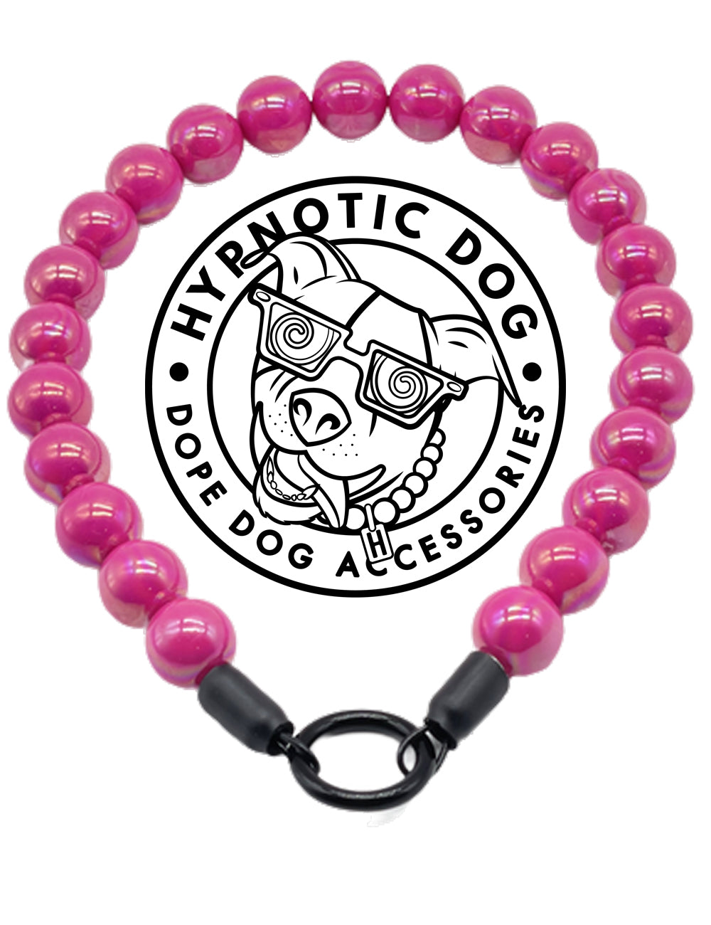 Magenta Pearlz with Rhinestone Collar and Designer Adjustable