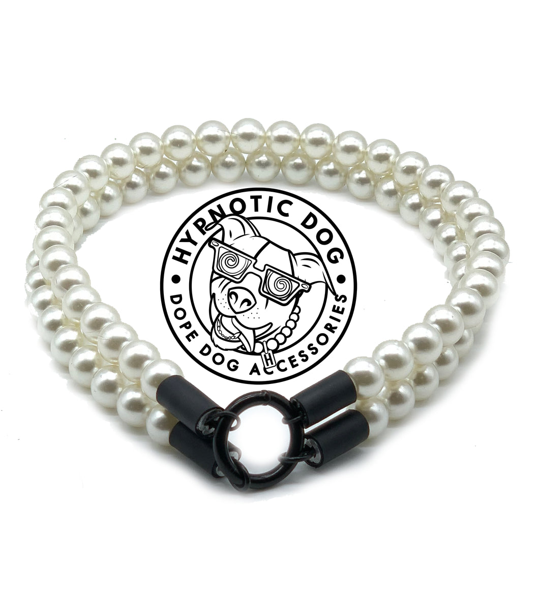 Duplo Mini White Pearl Acrylic Bead Collar