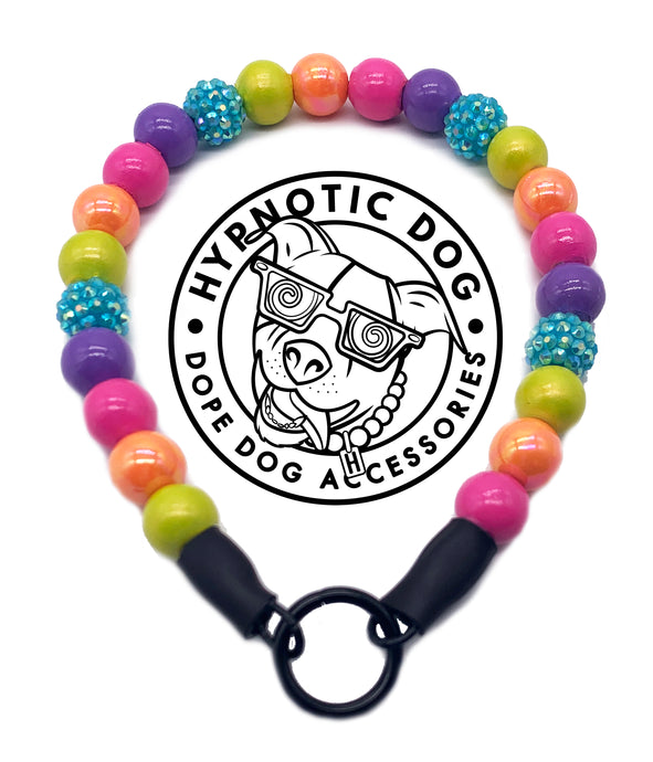 Electric Rainbow MINI [Small Dog/Cat Bead Collar]