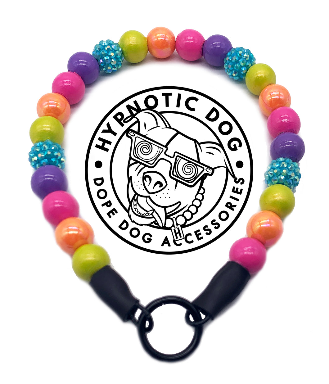 Electric Rainbow MINI [Small Dog/Cat Bead Collar]