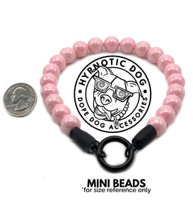 Mini Rose Pink Pearl Single Strand Acrylic Bead Collar