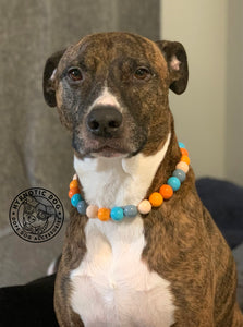 Orange Skyline Acrylic Bead Collar