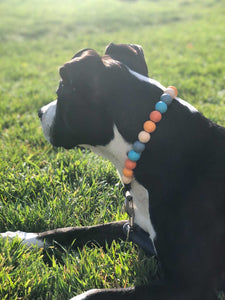 Orange Skyline Acrylic Bead Collar